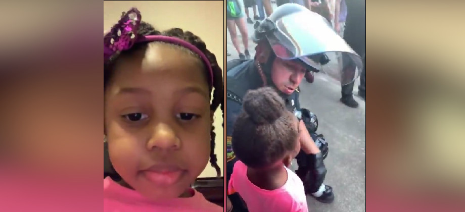 अमेरिका में प्रदर्शन के बीच 5 साल की बच्ची ने पुलिस से पूछा कि क्या वह उन्हें गोली मार देंगे?